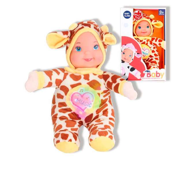 Reig Poupée Musicale Girafe 35 cm avec Son pour Enfant dès 12 Mois, Fonctionne sur 2 Piles LR3 (non Incluses)