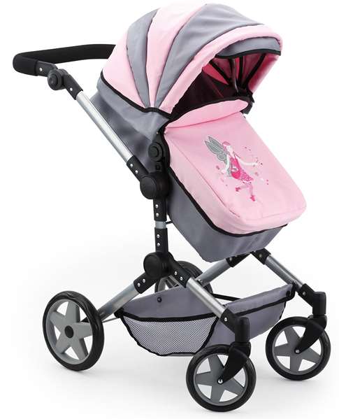 Reig Combi Neo Pro - Coche pour poupées, gris, 84 x 72 x 43 cm, pour enfants à partir de 3 ans, montage nécessaire
