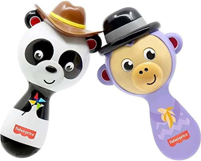 Fisher-Price Maracas pour enfant à partir de 3 ans avec son et lumière, matériau plastique, nécessite 2 piles LR3 incluses
