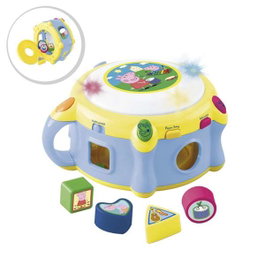 Reig Tambour électronique avec formes pour enfants, avec lumières et sons, fonctionne avec 3 piles LR6 (incluses), jouet d'éveil en plastique à partir de 18 mois