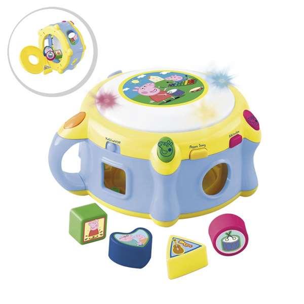 Reig Tambour électronique avec formes pour enfants, avec lumières et sons, fonctionne avec 3 piles LR6 (incluses), jouet d'éveil en plastique à partir de 18 mois Reig Tambour électronique avec formes pour enfants, avec lumières et sons, fonctionne avec 3 piles LR6 (incluses), jouet d'éveil en plastique à partir de 18 mois
