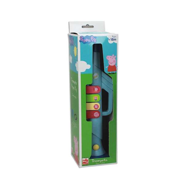 Reig Trompeta 4 Notas en Estuche Peppa Pig - Trompette 4 notes Peppa Pig avec étui en plastique pour enfants à partir de 3 ans