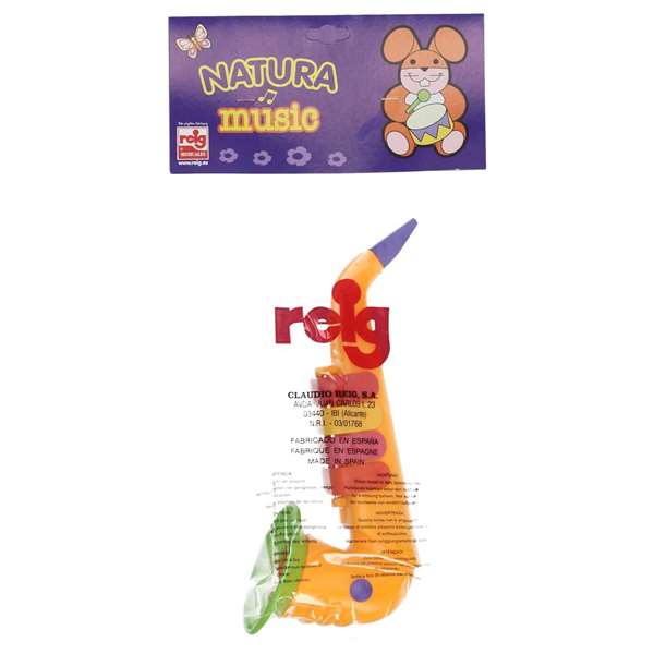 Reig - Saxophone 4 notes 29 cm pour enfant à partir de 3 ans, avec sac et bec