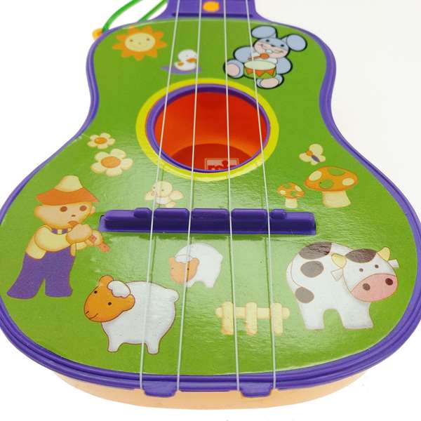 Reig Guitare pour enfant 4 cordes avec sac de transport, instrument de musique jouet pour 3 ans et plus, dimensions 36x15x4 cm