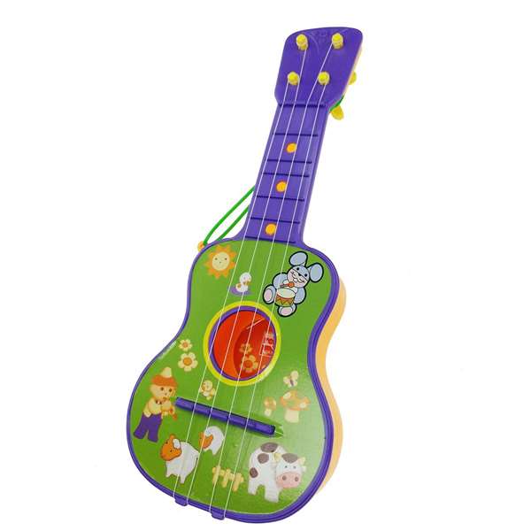 Reig Guitare pour enfant 4 cordes avec sac de transport, instrument de musique jouet pour 3 ans et plus, dimensions 36x15x4 cm
