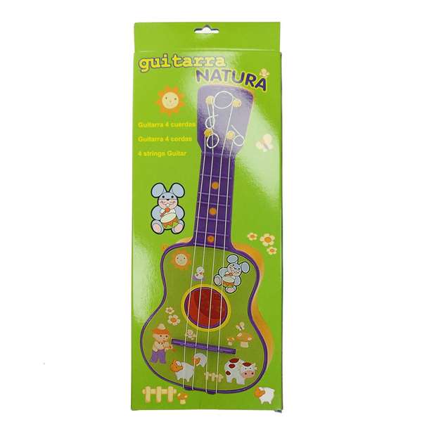 Reig Guitare pour enfant 4 cordes avec sac de transport, instrument de musique jouet pour 3 ans et plus, dimensions 36x15x4 cm