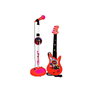 Reig Microphone de pie avec amplificateur et guitare Lady Bug - Micro pour enfant avec pied - Set musical jouet
