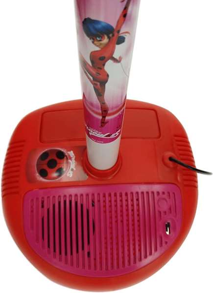 Reig Microphone de pie avec amplificateur et guitare Lady Bug - Micro pour enfant avec pied - Set musical jouet