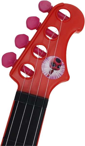 Reig Microphone de pie avec amplificateur et guitare Lady Bug - Micro pour enfant avec pied - Set musical jouet