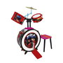 Reig - Batterie d'enfant 3 éléments avec banquette - Jeu de batterie et tabouret en plastique pour enfants à partir de 3 ans