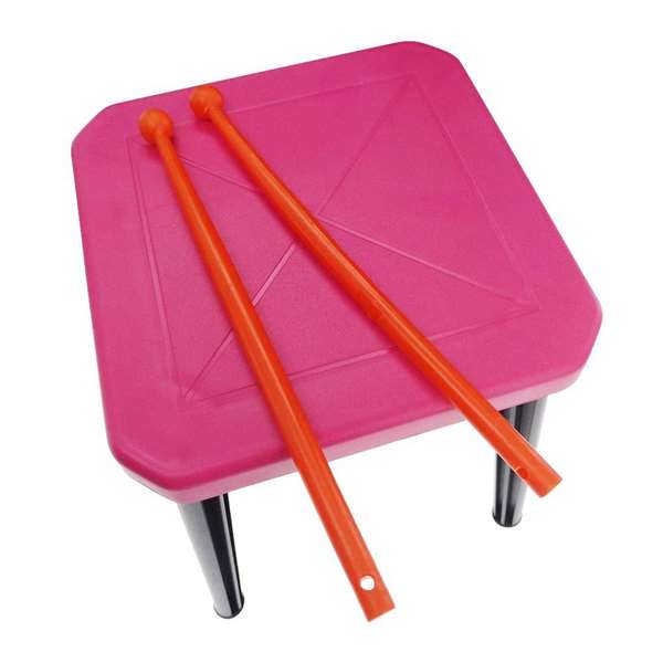 Reig - Batterie d'enfant 3 éléments avec banquette - Jeu de batterie et tabouret en plastique pour enfants à partir de 3 ans
