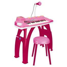 Reig Orgue électronique rose pour enfants avec 25 touches et lumières, jouet musical à piles pour 4 ans et plus, nécessite un montage