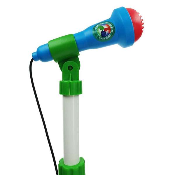 Reig - Guitare et micro sur pied PJ Masks avec amplificateur pour enfants, hauteur réglable, jouet musical en plastique, à partir de 3 ans