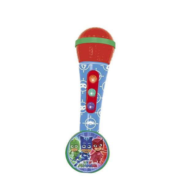Reig Microphone de main pour enfant avec amplificateur et rythmes, thème PJ Masks, jouet musical lumineux, à partir de 3 ans