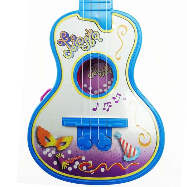 Reig Guitare jouet 4 cordes "Fiesta" pour enfants à partir de 3 ans - En plastique avec sac de transport