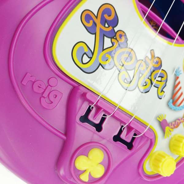 Reig Fiesta - Guitare électrique jouet 4 cordes pour enfants, dimensions 56 x 18 x 4 cm, en plastique