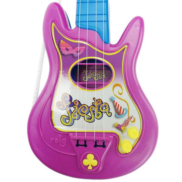 Reig Fiesta - Guitare électrique jouet 4 cordes pour enfants, dimensions 56 x 18 x 4 cm, en plastique