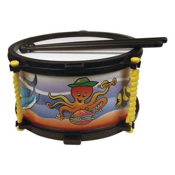Reig Tambour "Poissons" en plastique avec sac et languette - Jouet pour enfants à partir de 3 ans