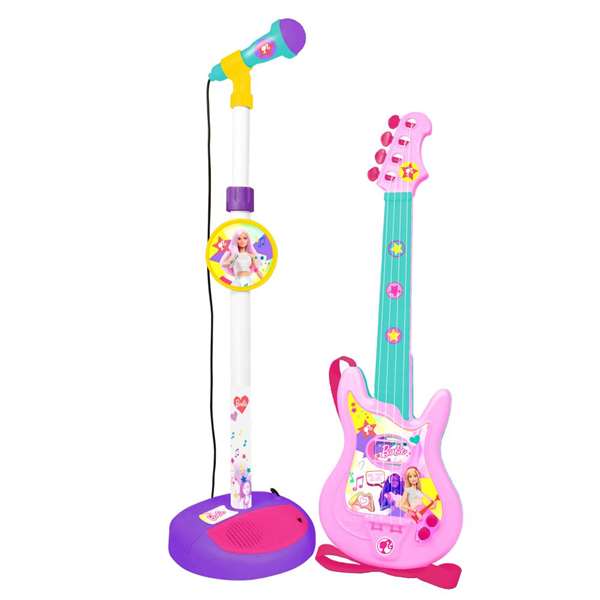 Barbie Dreamtopia Micro et Guitare avec 10 Accessoires, Jeu Déguisement Fille 3 ans et Plus, 4 Piles LR6 Requises, Reig Barbie Dreamtopia Micro et Guitare avec 10 Accessoires, Jeu Déguisement Fille 3 ans et Plus, 4 Piles LR6 Requises, Reig