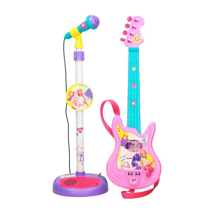Ensemble musical Barbie Microphone Guitare pour Enfant Ensemble musical Barbie Microphone Guitare pour Enfant