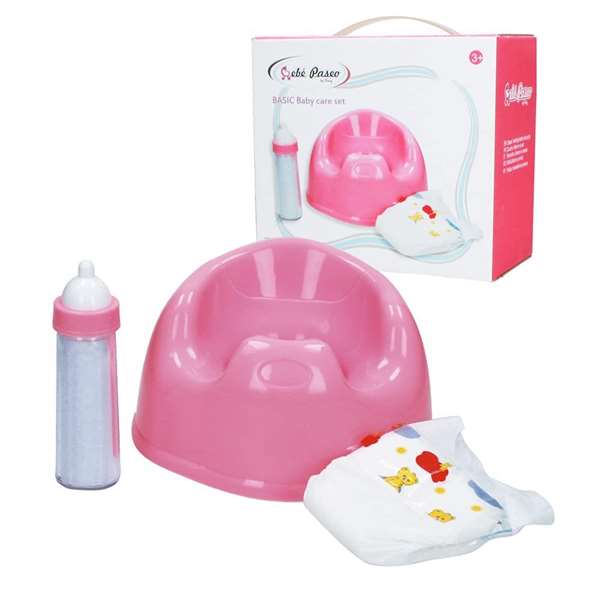 Reig - Set d'apprentissage de la propreté comprenant orinal, changes lavables et biberon pour enfant, âge recommandé 3 ans, contenu: 12 pièces