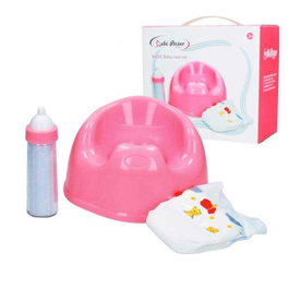 Reig - Set d'apprentissage de la propreté comprenant orinal, changes lavables et biberon pour enfant, âge recommandé 3 ans, contenu: 12 pièces