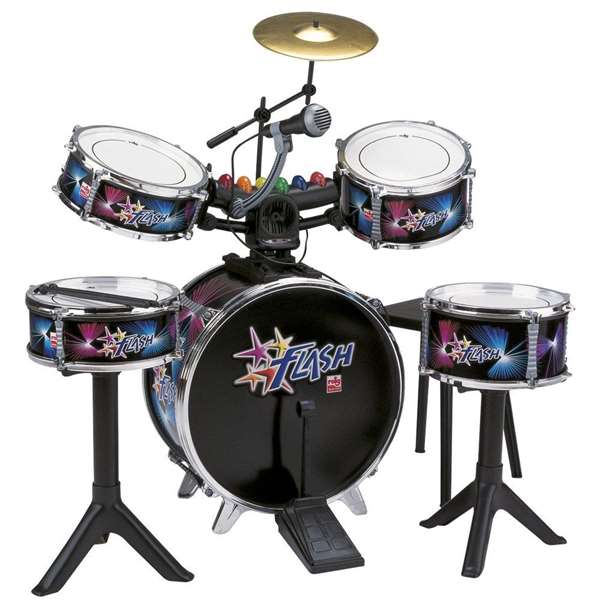 Reig Batería Flash - Batterie de batterie électronique pour enfants avec lumières et sons, âge 4+ - 77 x 75 x 53 cm