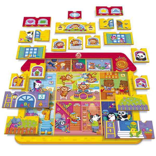 Reig Puzzle maison de construction avec 17 sons, mélodies et mixages 17x37x41,5 cm