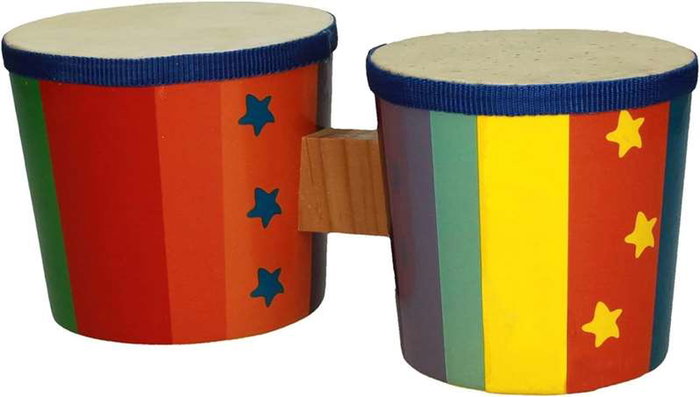 Reig - Bongos en Bois, Instrument de Musique pour Enfants à partir de 3 Ans, en Plastique, Éducatif, Sans Piles (8 Pièces dans la Boîte)