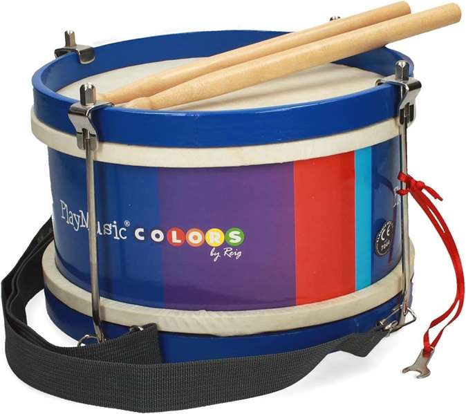 Reig Tambor de madera, tensores metalicos - Tambour en bois à tensiomètres métalliques - Jouet éducatif pour enfant à partir de 3 ans