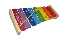 Reig - Xylophone en bois 8 notes, 23 cm avec 2 baguettes - Jouet éducatif musical pour enfant dès 3 ans