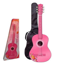 Reig Guitare en Bois 75 cm de Couleur Rose - Jouet Éducatif pour Enfants à partir de 3 Ans avec Émission de Sons - Matériau: Plastique
