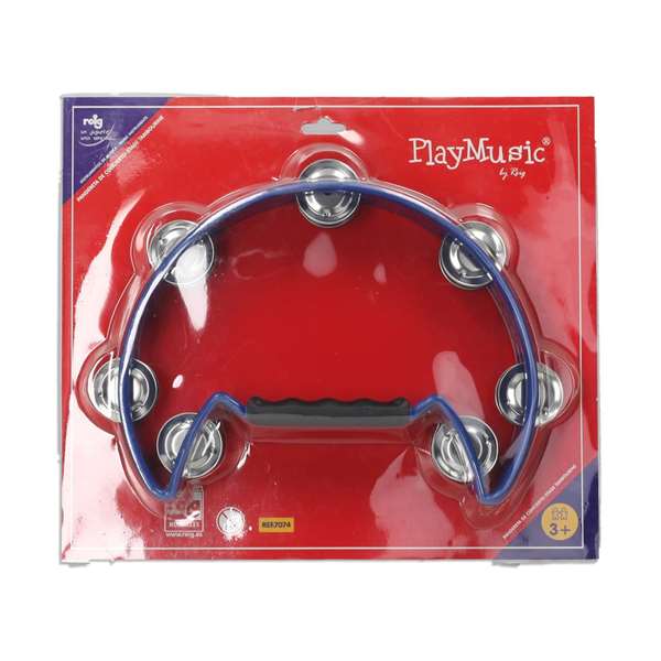Reig - Pandereta, tambourin plastique 25 cm avec 16 cymbales (jingles), pour enfant à partir de 3 ans