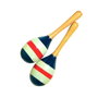 Reig Maracas en bois peint