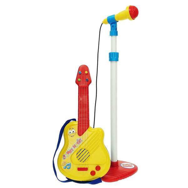 Reig Set de Guitare et Micro pour Enfants, Jouet Musical en Plastique, Nécessite 4 Piles LR6, Âge Minimum 3 Ans