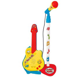 Reig Set de Guitare et Micro pour Enfants, Jouet Musical en Plastique, Nécessite 4 Piles LR6, Âge Minimum 3 Ans