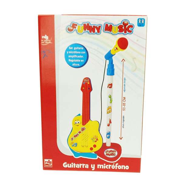 Reig Set de Guitare et Micro pour Enfants, Jouet Musical en Plastique, Nécessite 4 Piles LR6, Âge Minimum 3 Ans