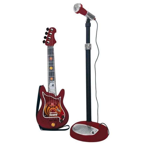 Reig Guitare et micro jouet métallisés enfant "Ultrasonic" - Jouet musical, plastique, pour enfants de 4 ans et plus, nécessite 4 piles LR6 (non incluses)