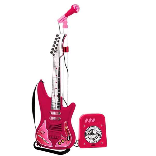Reig Set de Guitare Électrique pour Enfant avec Microphone et Amplificateur, Éclairages et Sons, À Partir de 3 Ans, Nécessite 3 Piles LR6 (Non Incluses) Reig Set de Guitare Électrique pour Enfant avec Microphone et Amplificateur, Éclairages et Sons, À Partir de 3 Ans, Nécessite 3 Piles LR6 (Non Incluses)