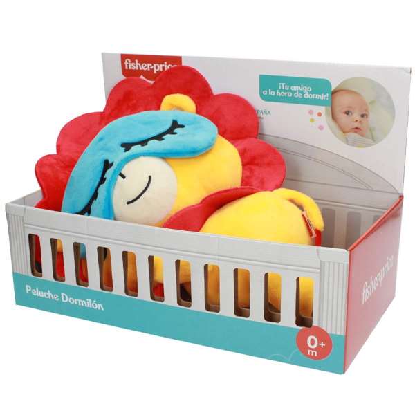 Fisher-Price Léon Dormilon, peluche pour bébé de 30 cm, marque Fisher-Price, de la naissance, sans piles