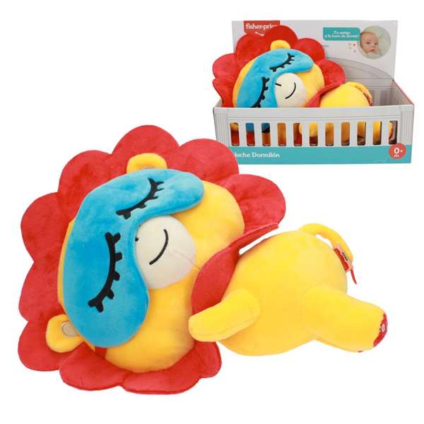 Fisher-Price Léon Dormilon, peluche pour bébé de 30 cm, marque Fisher-Price, de la naissance, sans piles