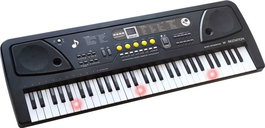 Reig Orgue électronique 61 touches avec micro, prise USB, câble audio, fonction professeur et lumières, alimentation par piles