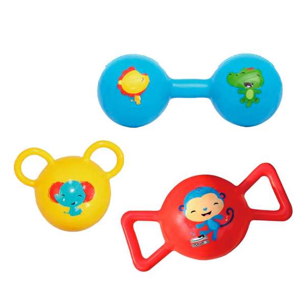 Fisher-Price - Jeu de peluches et balles avec clochette pour bébé de 3 mois et plus, set de 12 pièces, diamètre 180 mm Fisher-Price - Jeu de peluches et balles avec clochette pour bébé de 3 mois et plus, set de 12 pièces, diamètre 180 mm