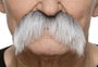 My Other Me - Moustache blanche taille unique - Déguisement / Accessoire en Multicolor - Version multilingue (Espagnol, Français, Anglais)
