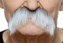 My Other Me - Moustache blanche taille unique - Déguisement / Accessoire en Multicolor - Version multilingue (Espagnol, Français, Anglais)
