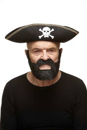 My Other Me - Déguisement Barbe et Moustache Adulte Taille Unique - Multicolor - Langues: Espagnol, Anglais, Français, Italien, Portugais, Allemand
