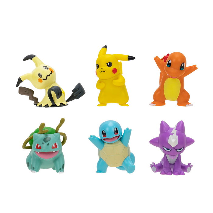 Jazwares Figurines Pokémon Multipack 6 – Set de 6 Personnages de Kanto dont Pikachu, Salamèche, Bulbizarre, Carapuce, Mimiqui et Toxizap Jazwares Figurines Pokémon Multipack 6 – Set de 6 Personnages de Kanto dont Pikachu, Salamèche, Bulbizarre, Carapuce, Mimiqui et Toxizap