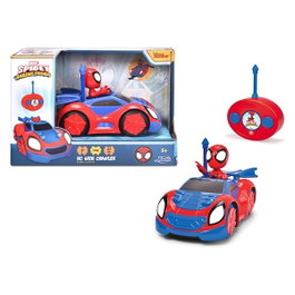 JADA TOYS Voiture radiocommandée Spidey Spiderman Marvel 1:24 avec figurine - Modèle à échelle 1/24 (17 cm)