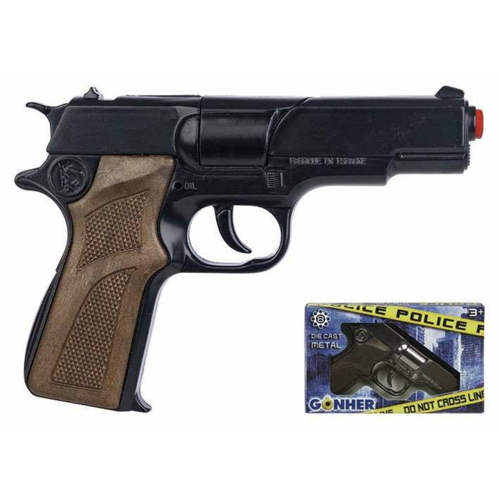 Gonher Pistolet à pétards Police Noir 8 coups