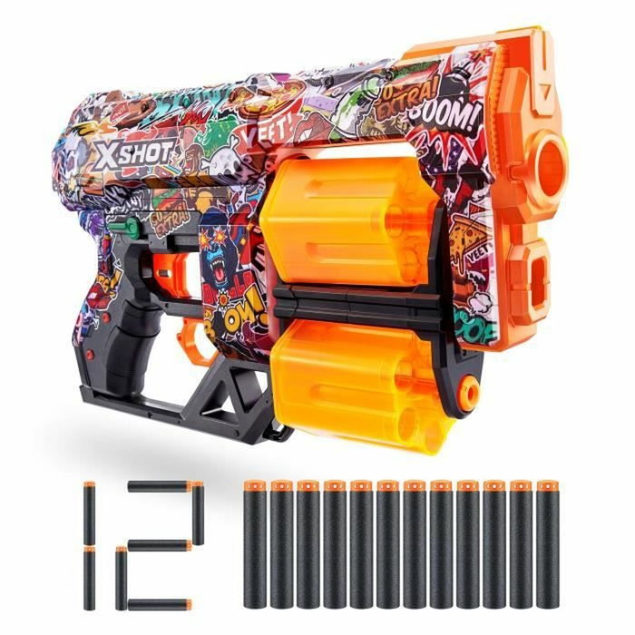 Zuru X-SHOT Dread Lanceur de fléchettes à canons rotatifs doubles